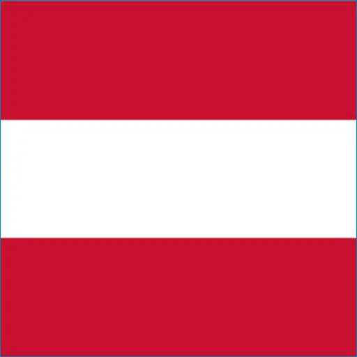 Flag of Austria with red and white stripes for Austria travel eSIM connectivity