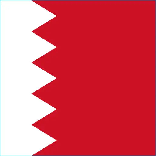 Flag of Bahrain with white serrated stripe, perfect for your Bahrain eSIM travel adventures
