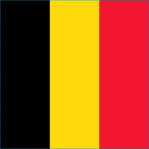 Flag of Belgium with black, yellow, red stripes for Belgium Travel eSIM connectivity