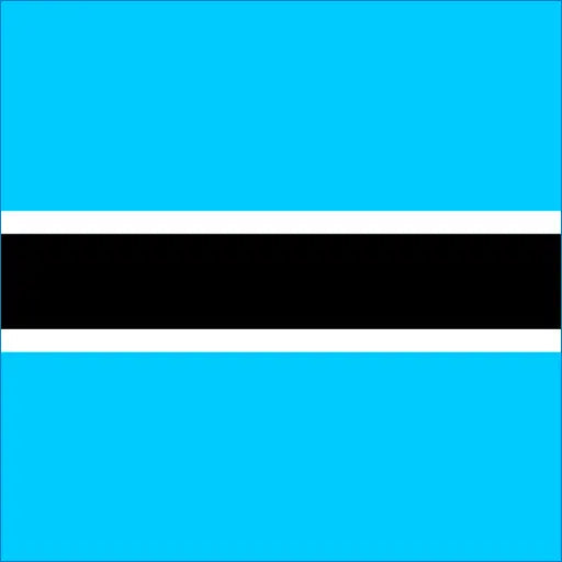 Flag of Botswana with light blue stripes, promoting Botswana eSIM for seamless connectivity