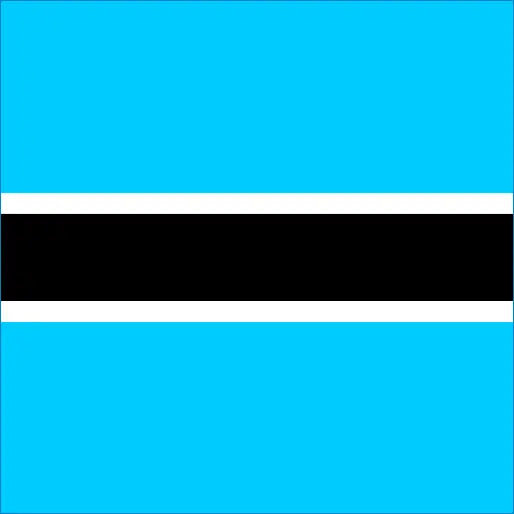 Flag of Botswana with light blue stripes, promoting Botswana eSIM for seamless connectivity