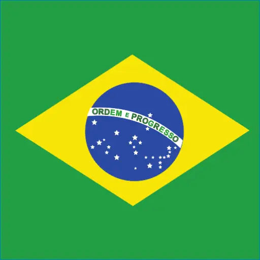 Flag of Brazil with green field and yellow diamond for Brazil eSIM travel roaming