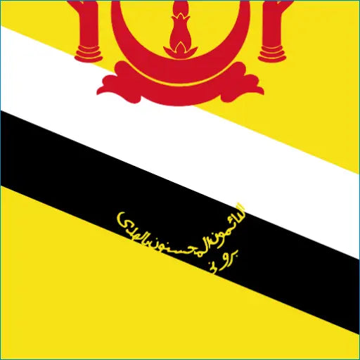 Flag of Brunei showcasing the country’s emblem perfect for Brunei Darussalam eSIM travel