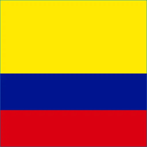 Flag of Colombia with yellow, blue, and red stripes for Colombia travel eSIM connectivity