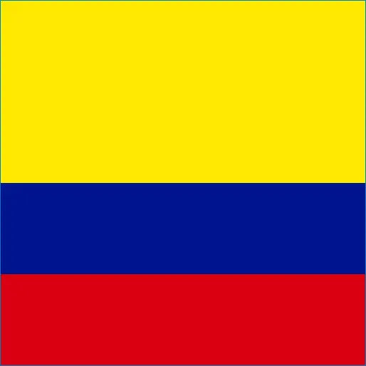Flag of Colombia with yellow, blue, and red stripes for Colombia travel eSIM connectivity