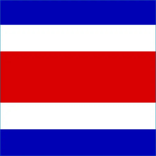 Flag of Costa Rica featuring blue, white, and red stripes for seamless travel eSIM connectivity