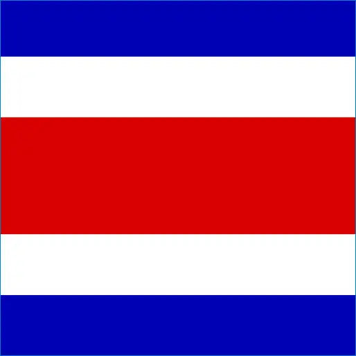 Flag of Costa Rica featuring blue, white, and red stripes for seamless travel eSIM connectivity