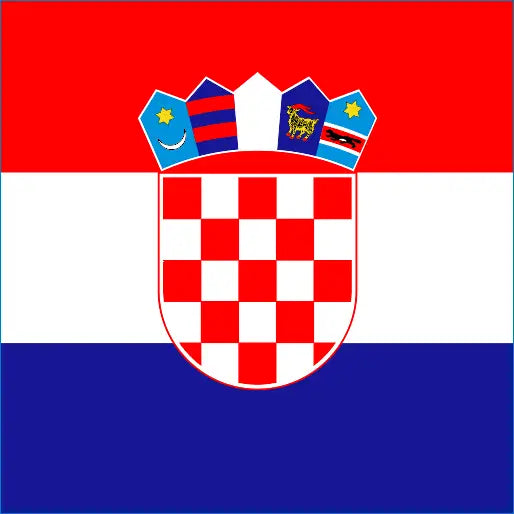 Flag of Croatia showcasing the red and white checkered shield for Croatia travel eSIM