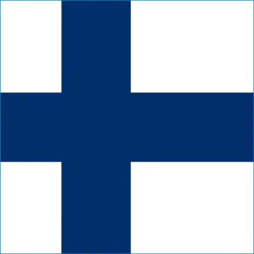 Flag of Finland with blue Nordic cross, perfect for Finland travel eSIM connection