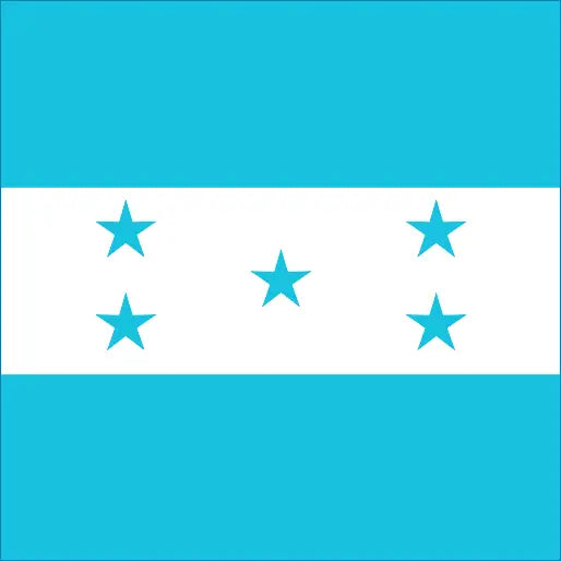 Honduras flag with three stripes and five stars for Honduras travel eSIM connectivity