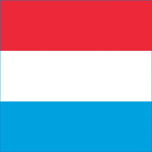 Luxembourg flag with red, white, and light blue stripes for Luxembourg Travel eSIM