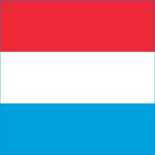 Luxembourg flag with red, white, and light blue stripes for Luxembourg Travel eSIM
