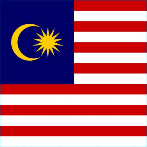 Flag of Malaysia with crescent moon and stripes for Malaysia eSIM travel connectivity