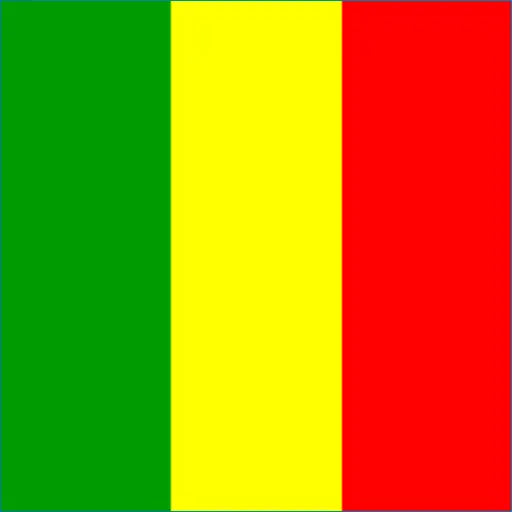 Flag of Mali with green, yellow, and red stripes for Mali eSIM travel data solution