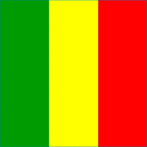 Flag of Mali with green, yellow, and red stripes for Mali eSIM travel data solution