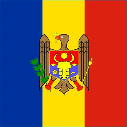 Flag of Moldova with eagle emblem, perfect for Moldova travel eSIM connectivity