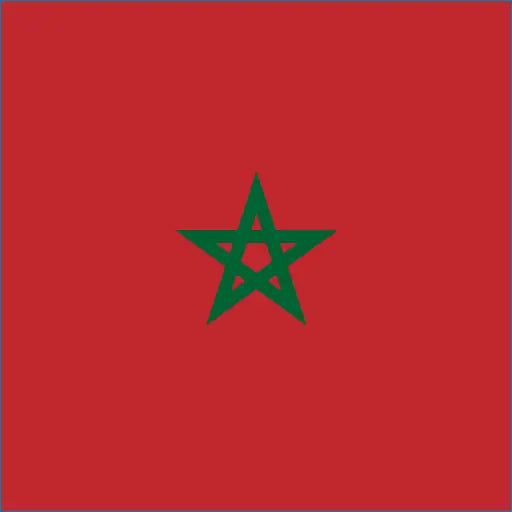 Flag of Morocco with green star on red background for Morocco travel eSIM connection