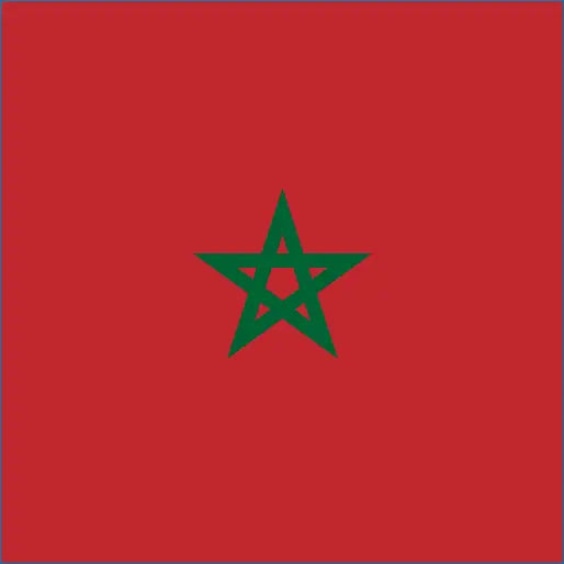 Flag of Morocco with green star on red background for Morocco travel eSIM connection