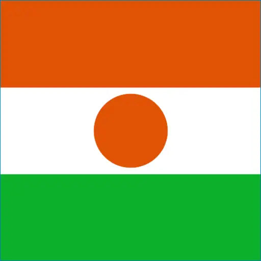 Flag of Niger with orange, white, and green stripes for Niger travel eSIM connectivity