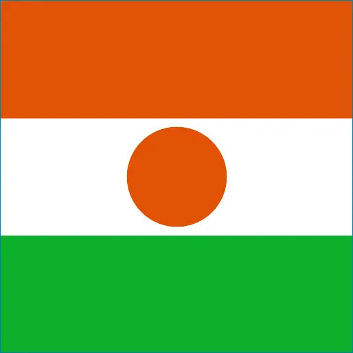 Flag of Niger with orange, white, and green stripes for Niger travel eSIM connectivity