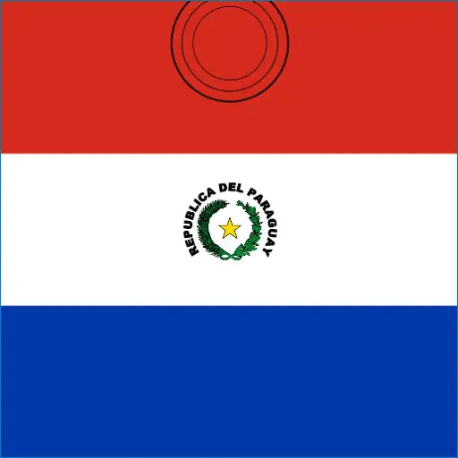 Flag of Paraguay with red, white, and blue stripes for Paraguay Travel eSIM connectivity