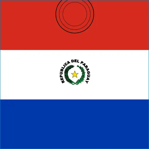 Flag of Paraguay with red, white, and blue stripes for Paraguay Travel eSIM connectivity