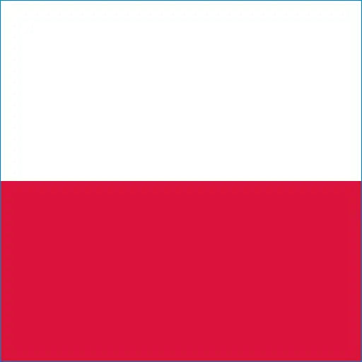 Flag of Poland with white and red stripes for Poland eSIM Travel Data Roaming