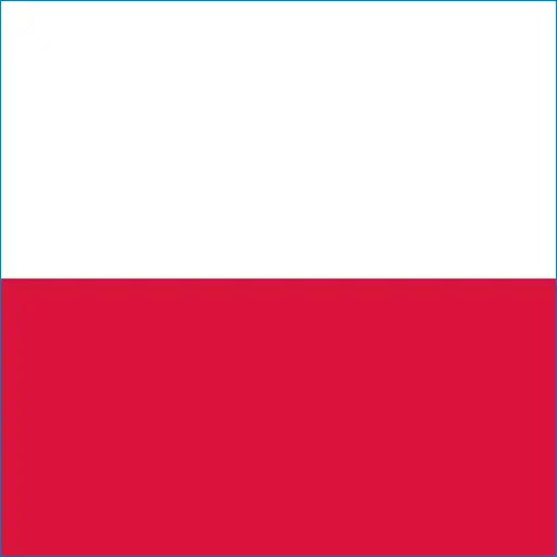 Flag of Poland with white and red stripes for Poland eSIM Travel Data Roaming