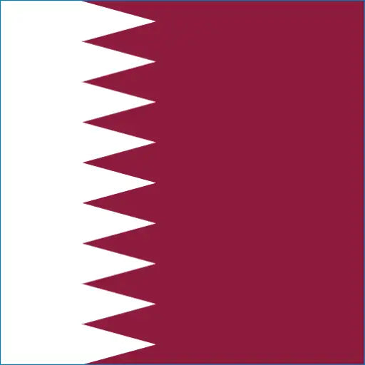 Flag of Qatar with white serrated band, perfect for Qatar travel eSIM connectivity