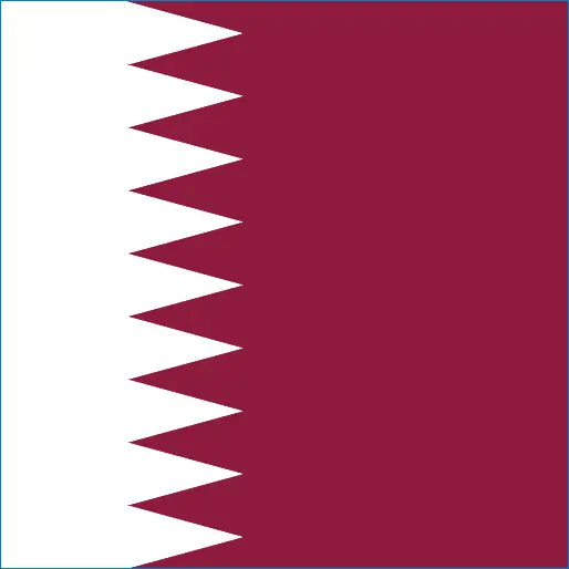 Flag of Qatar with white serrated band, perfect for Qatar travel eSIM connectivity