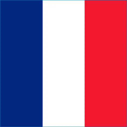 Flag of France with blue, white, and red stripes for Reunion eSIM Travel Data Roaming