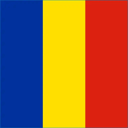 Flag of Romania with blue, yellow, and red stripes for Romania Travel eSIM users