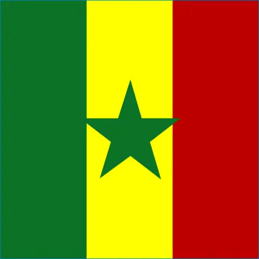 Flag of Senegal with green, yellow, and red stripes for Senegal Travel eSIM connectivity