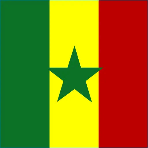 Flag of Senegal with green, yellow, and red stripes for Senegal Travel eSIM connectivity