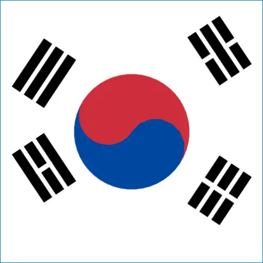 South Korea flag with yin-yang and trigrams for Korea travel eSIM connectivity