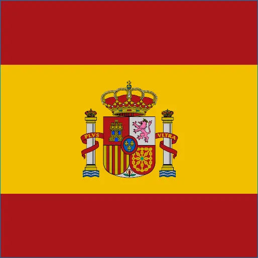 Flag of Spain with red and yellow stripes for Spain Travel eSIM adventures