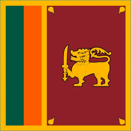 Flag of Sri Lanka with lion emblem for Lanka Travel eSIM and 4G internet connectivity