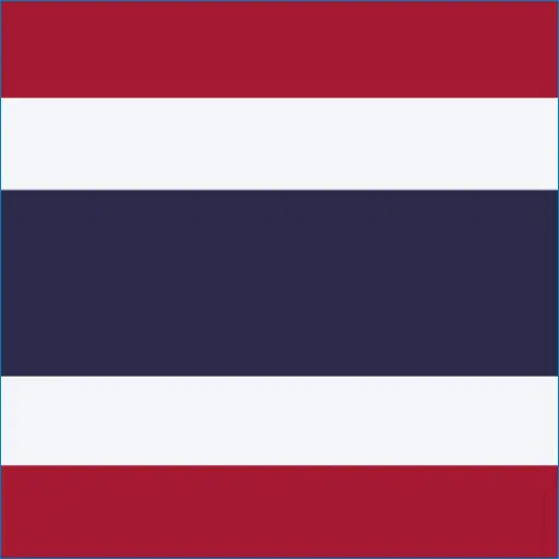 Flag of Thailand with red, white, and blue stripes for Thailand Travel eSIM connectivity