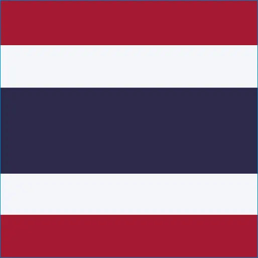 Flag of Thailand with red, white, and blue stripes for Thailand Travel eSIM connectivity