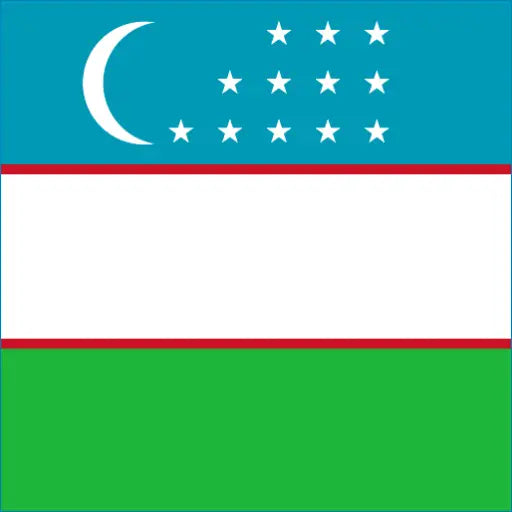Flag of Uzbekistan with crescent moon and stars for Uzbekistan Travel eSIM roaming