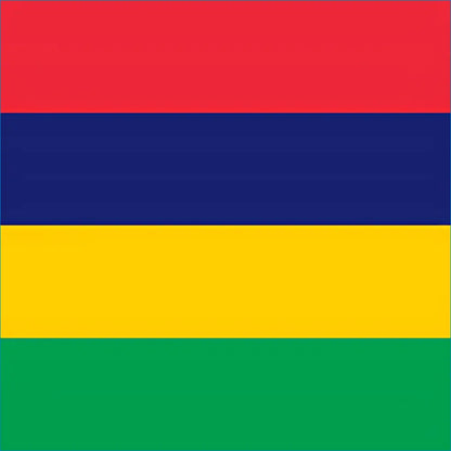 Mauritius flag with red, blue, and green horizontal stripes, ideal for travel esim data plan