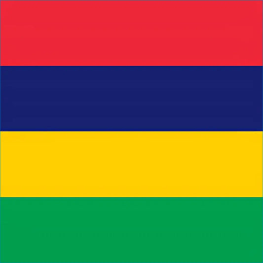 Mauritius flag with red, blue, and green horizontal stripes, ideal for travel esim data plan