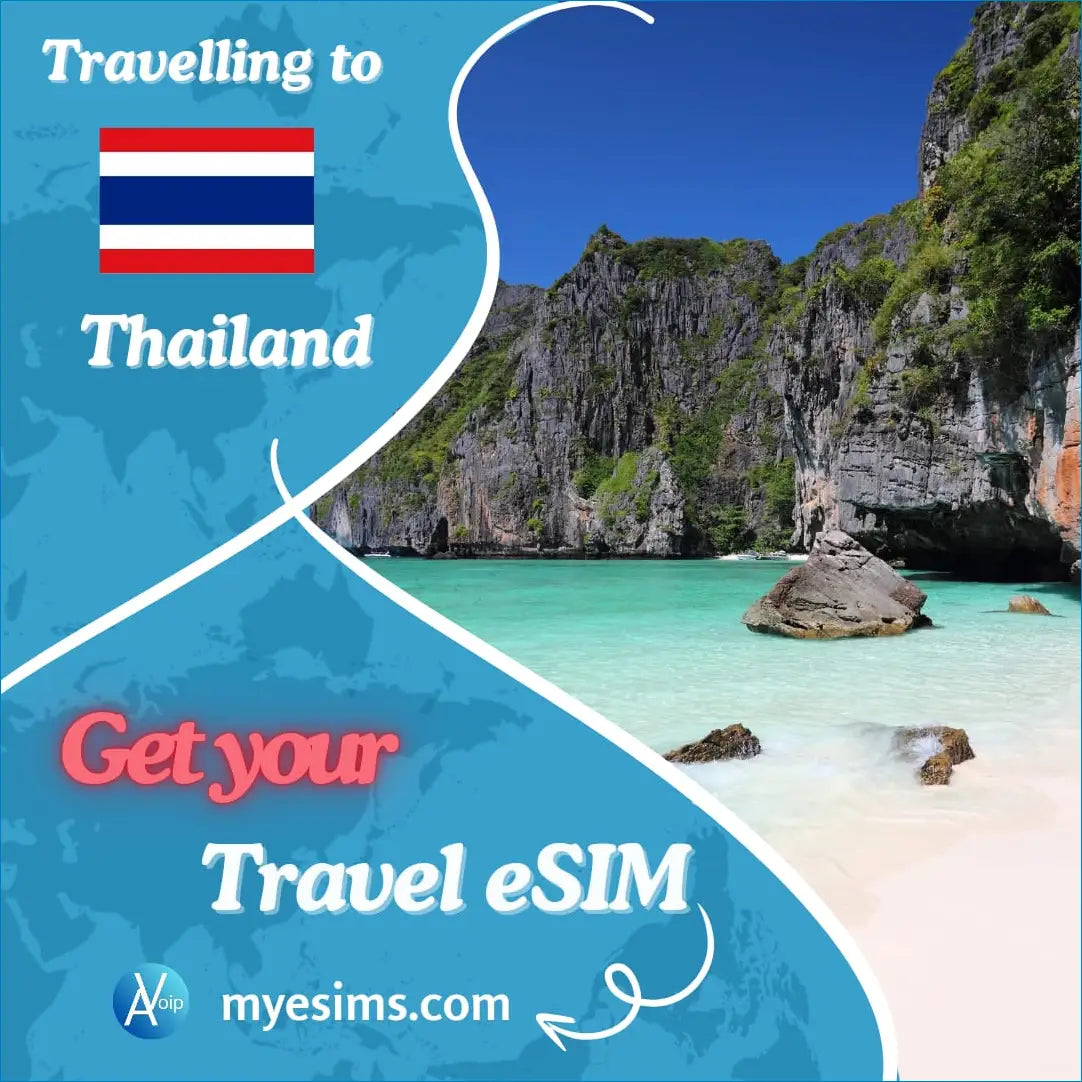 Tropical beach in Thailand representing seamless travel eSIM connectivity